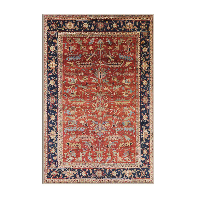 Tapis brun à motif oriental, Rectangle 4 pi x 6 pi