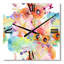 Horloge murale Vibrant Wild Spring Leaves and Wildflowers I-215696834