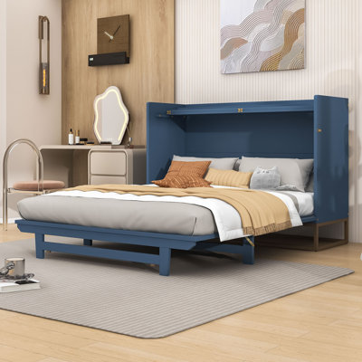 Evelyn Queen Murphy bed with iron legs
