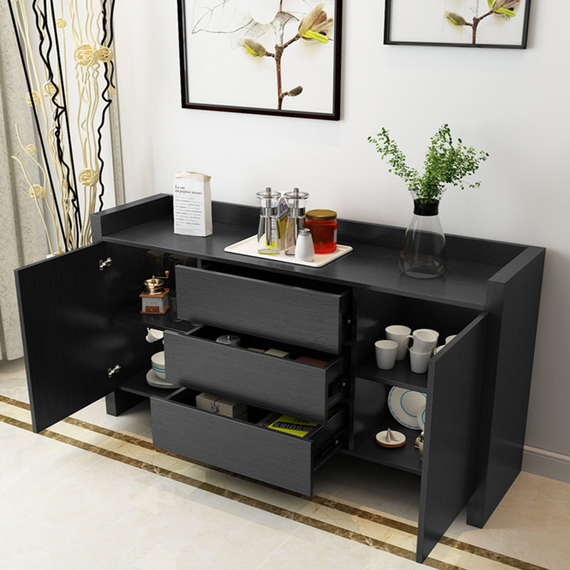 Buffet Nihasvi, H 33,46 po x l 70,86 po x P 15,75 po, Noir