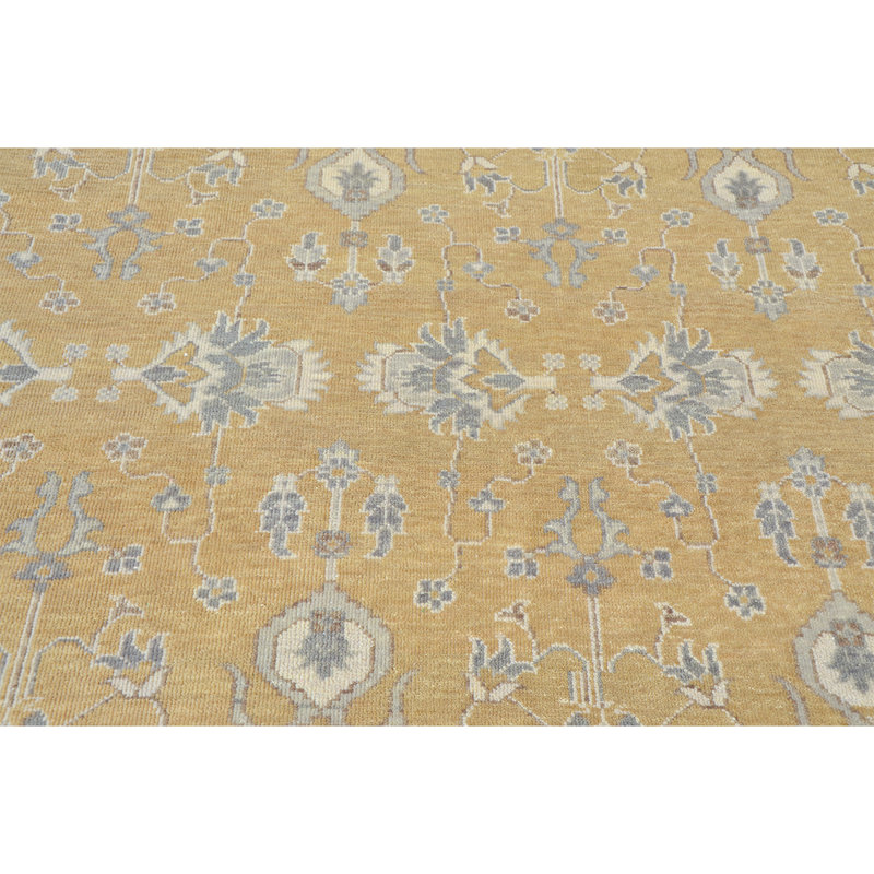 Wool Oriental Area Rug in Ivory, Rectangle 8' x 10'
