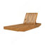 Chaise longue moderne en bois d'acacia avec coussin hydrofuge mince pliable-1064929984