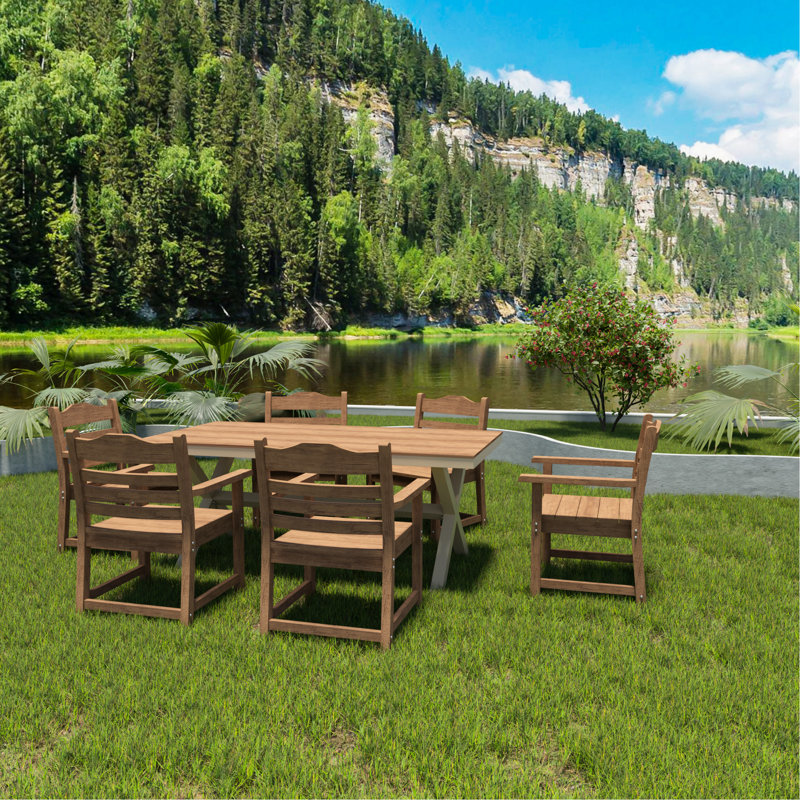 2 chaises de patio, hanches, simili grain de bois pour la terrasse de la piscine, et stable, 2 chaises beiges, assemblage facile, finition