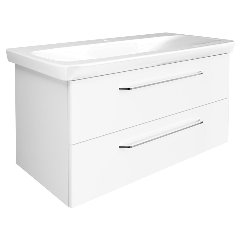 1000mm Single Bathroom Vanity with Basin, White