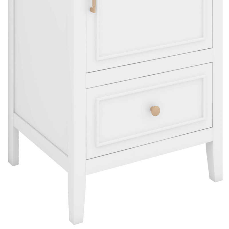 Meuble-lavabo de 20 po avec lavabo, tablette de porte et patins réglables, tiroir