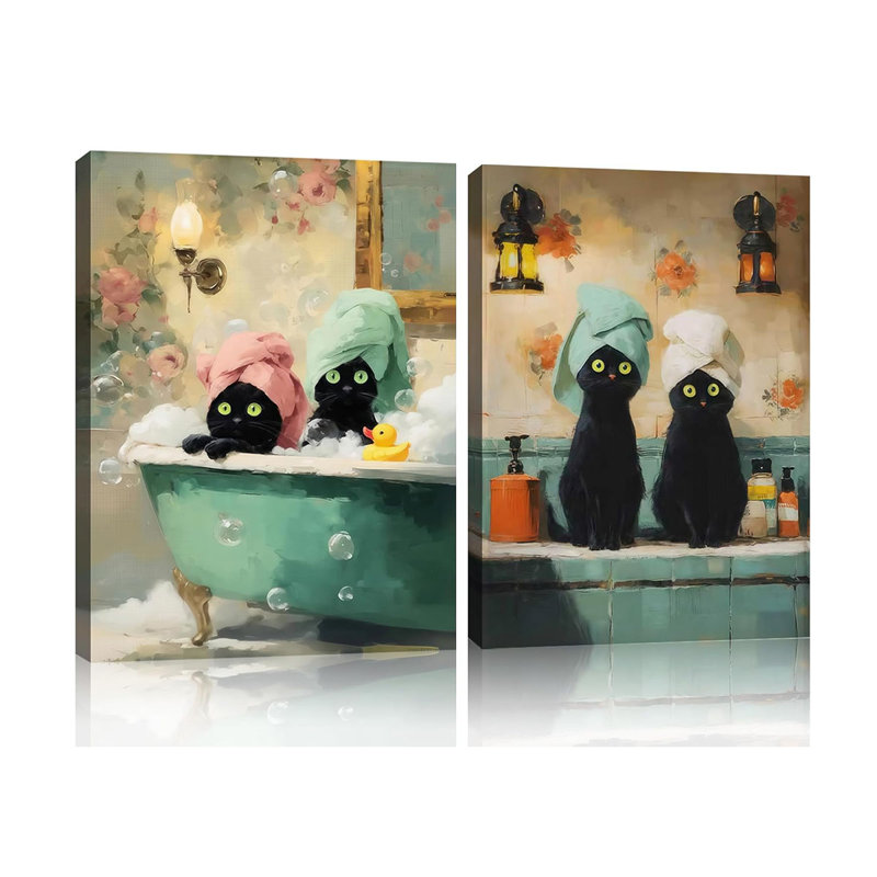 2 Piece Wrapped Canvas Wall Art, 30cm H x 40cm W