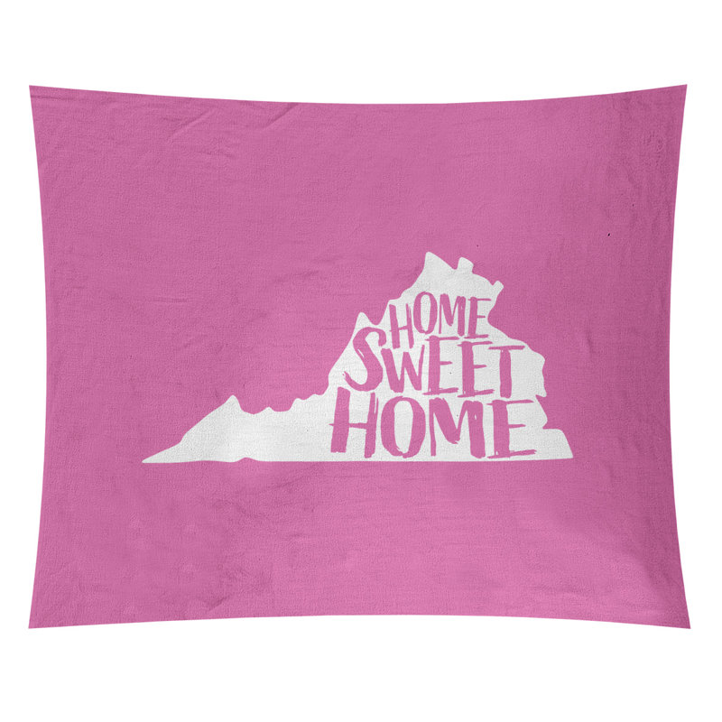 Tapisserie «Home Sweet Virginia», H 60 po x l 51 po, Rose
