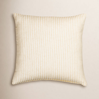 The Basket House Classic Stripe Butter 20" Throw Pillow