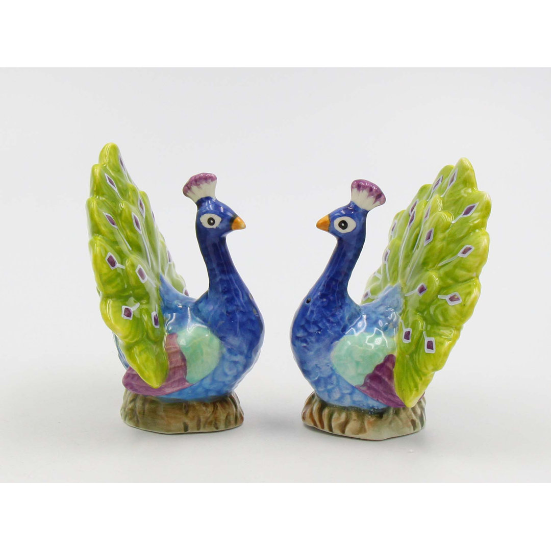 Cosmos Gifts Peacock Salt and Pepper Shaker Set Cosmos Gifts
