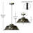 16"W Richvale 1-Light Antique Bronze Cone Pendant