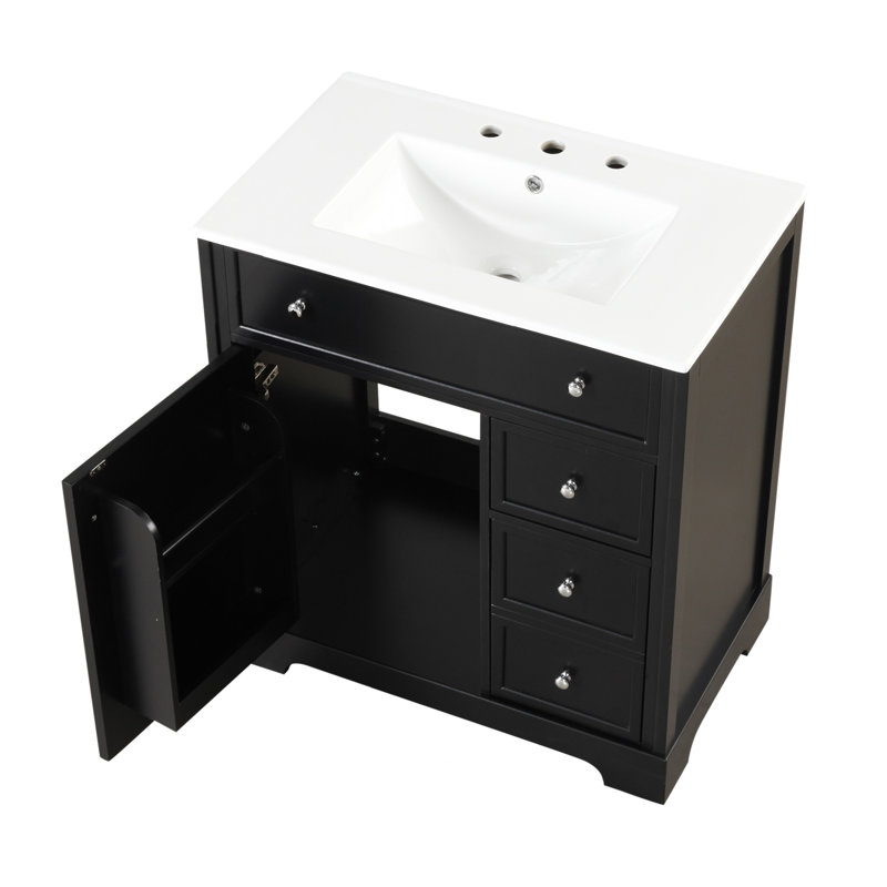 Meuble-lavabo polyvalent avec matériaux de qualité supérieure et rangement pratique