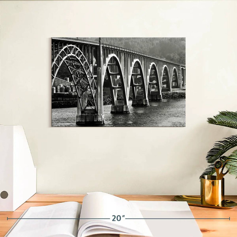 Lilie Oregon Bridge BW, H 8 po x l 12 po