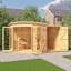 Shire Barclay Corner Summerhouse With Side Shed 7 Ft X 11 Ft