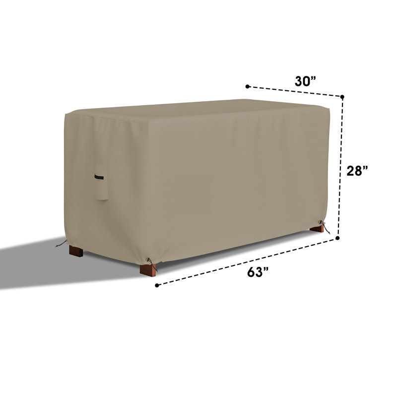 Heavy-Duty Waterproof Rectangle Ottoman Outdoor Deck Box Cover, Outdoor Rectangle Storage Box Bench Patio Deck Box Cover