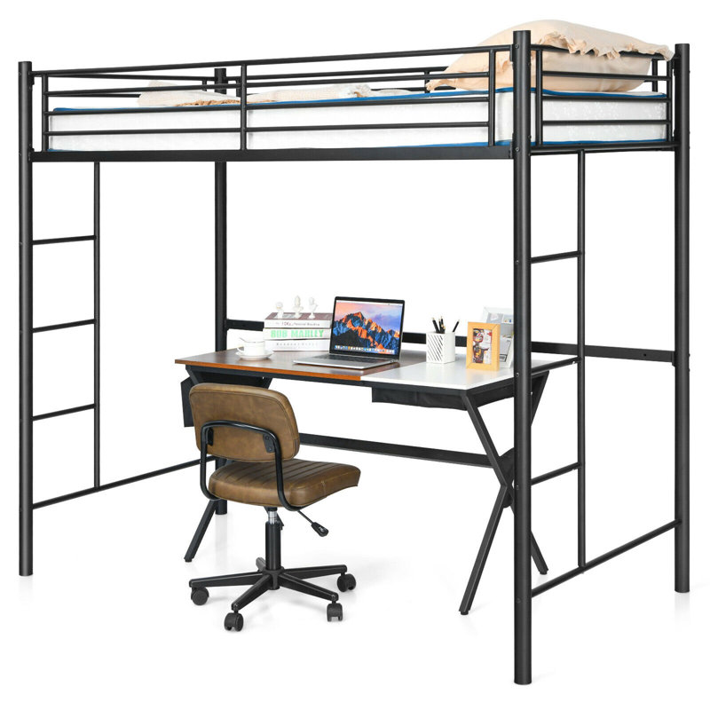 Base de lit en acier 71,5 po Blume Juliano, Noir
