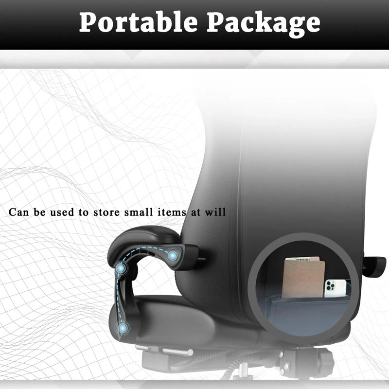 Fauteuil de jeu ergonomique avec siège à ressorts ensachés et repose-pieds, fauteuil d'ordinateur inclinable à 90 ° -155 ° avec support lombaire à massage, capacité de 350 lb, appui-tête réglable et accoudoirs liés