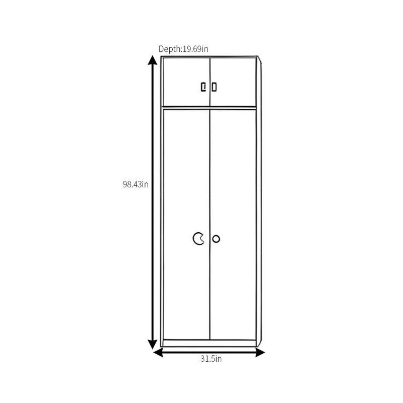 Garde-robe simple et moderne de couleur unie