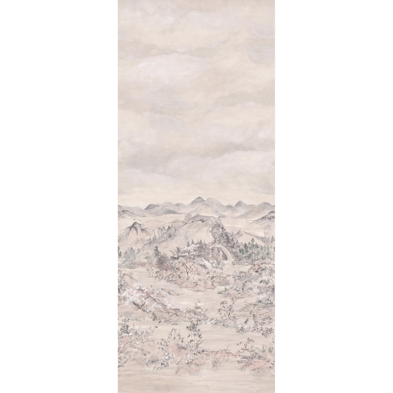 Japanese Chinoiserie Sisal, Pink Opal, Non-Woven
