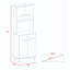 Armoire élégante à deux portes - H 66,81 po x l 14,21 po x P 23,91 po-94239263