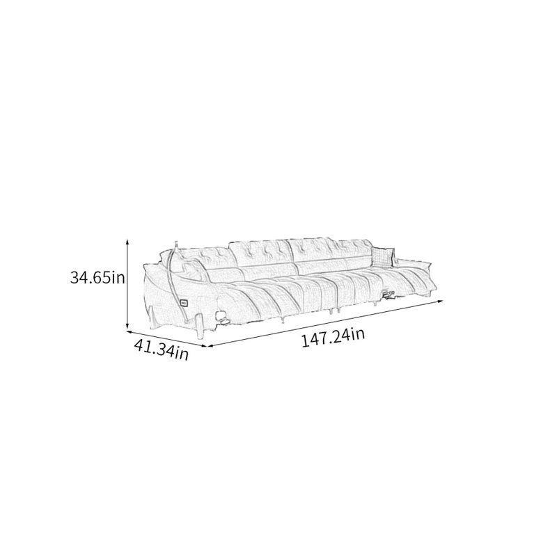 Retro adjustable first-class smart sofa