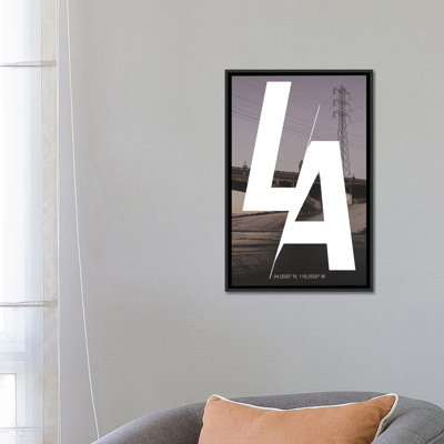 « los angeles (34 ° n, 118,2 ° l) », impression sur toile tendue