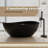 Loop 63" Solid Surface Stone Freestanding Soaking Bathtub-88310691
