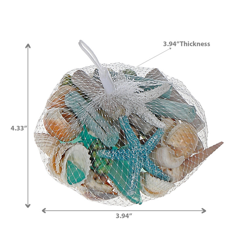 Coquillages dans un sac en filet