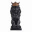 14,5 po H lion assis avec couronne statue en résine décor à la maison salon-109757794
