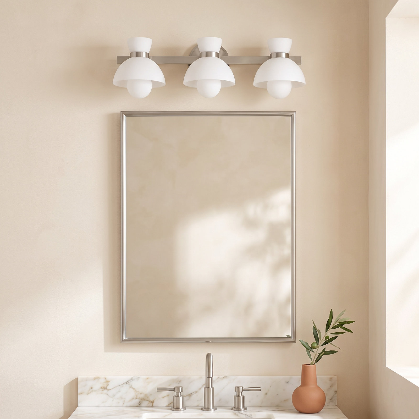 Zurie 3-Light Vanity Light, Brushed Nickel