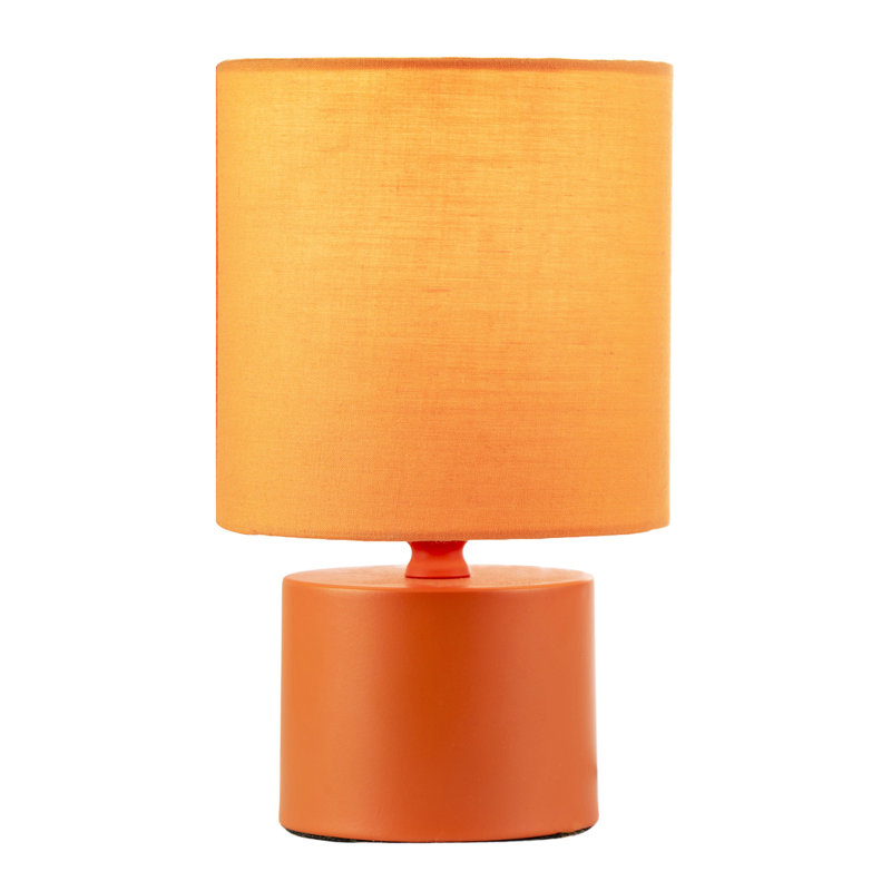 Ceramic Table Lamp, Orange, Orange