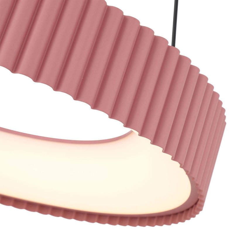 Luminaire suspendu DEL intégré Sashay, Rosé