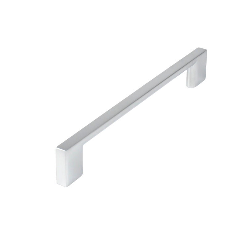 Poignée barre 6 5/16" au centre Builder's, Chrome terni d'Europe, H 1,06 po x l 7,56 po x P 0,35 po