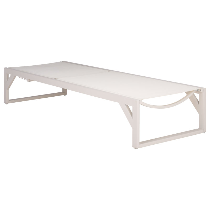 Jordan Aluminum Lounger, White/White