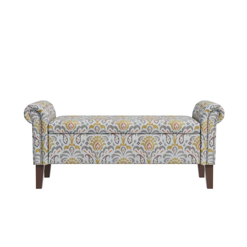 Repose-pieds avec rangement Conrad, Beige