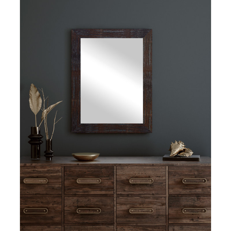 Miroir décoratif, Laiton acier industriel, 33 po x 32 po