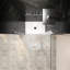 Porte de douche à pivot 28 x 32 po x H 72 po, ouverture universelle à gauche et à droite, ouverture extérieure, verre trempé 1/4 po 5/16 po, nickel brossé, charnière en acier inoxydable 304, anti-corrosion, minimisation des fuites, magnétique-130848199