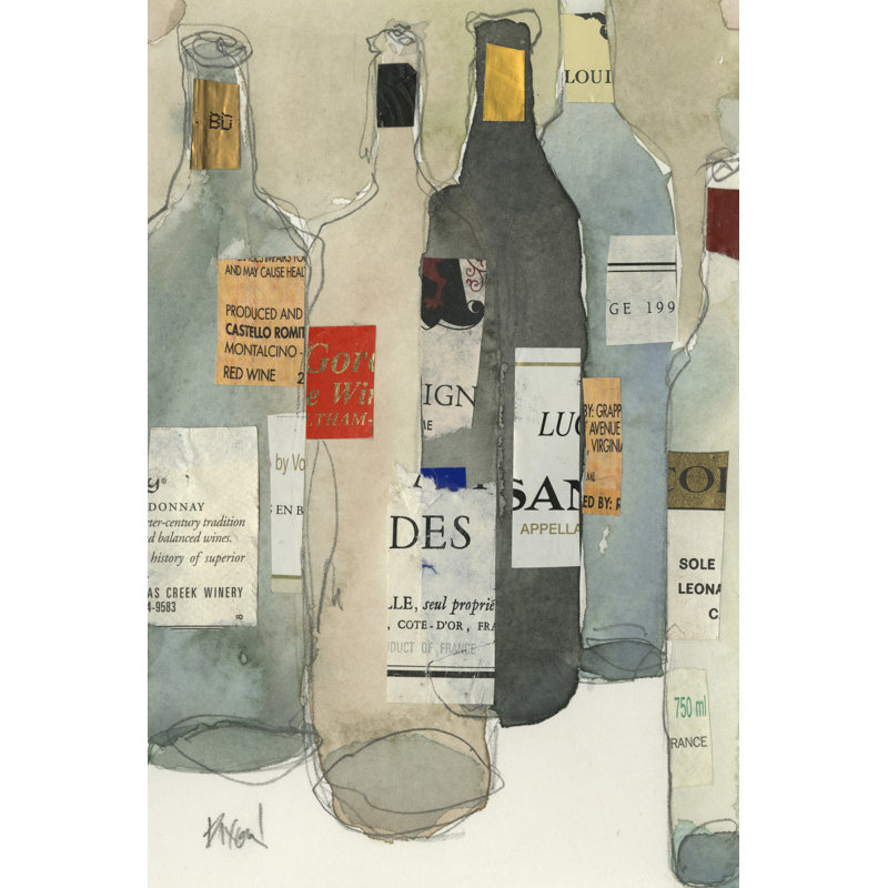 «Wine Bar Moment I» par Samuel Dixon - peinture sur toile tendue, H 30 po x l 20 po