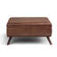 Repose-pieds capitonné carré Mid-Century avec détails capitonnés Owen-1434200309