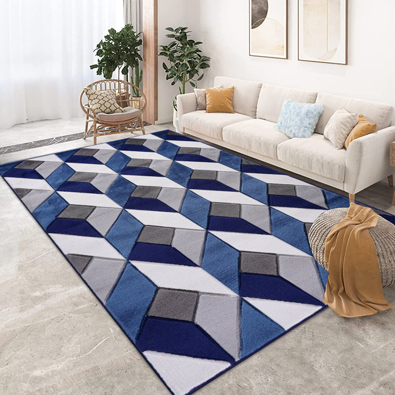 Glazer Geometric Area Rug, Runner 60 x 220cm