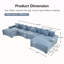 Canapé modulaire surdimensionné en U 170 po Cloud-2078311744-2078311757