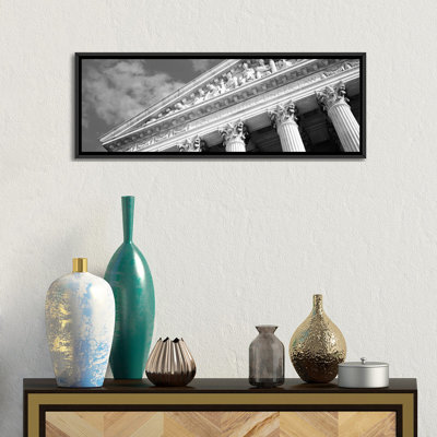 'Columns Building' - Wrapped Canvas in Print