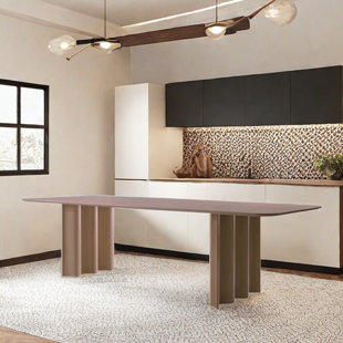 Solid wood dining table simple home living room