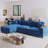 114.5" Corduroy Couch With 2 Pillows Oversized Sofa L Shaped Sectional Couch With Reversible Chaise With Two Armrests Hidden Storage Space Sectional Couches For Living Room-1071155131