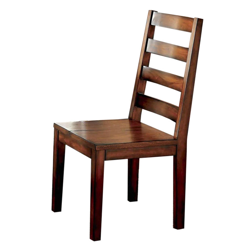 2 chaises de salle à manger en chêne tabac