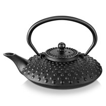 Cast Iron Teapot with Infuser, 40.6oz Tea Kettle for Stovetop Japanese  Style Tea Pot Set with 4 Tea Cups Home Teapot Inside Coated with Enamel