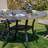 Teressa Round Metal Outdoor Dining Table With Umbrella Hole , 53'' in. W 53'' in. D-779820907-769156511