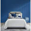 Housse et insert de coussin décoratif carré Patchwork bleu / gris 18 po x 18 po