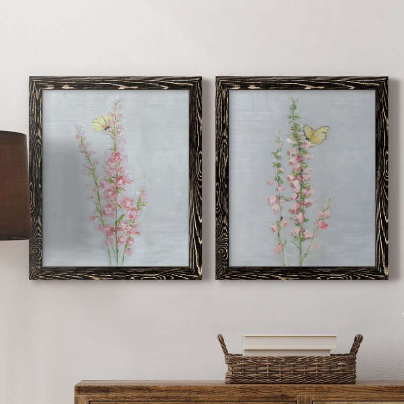 Foxglove Garden I - ensemble de 2 reproductions, H 24 po x l 36 po x P 1,5 po, H 31,5 po x l 47 po x P 1,5 po, Pas de tapis
