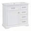 Ensemble de meuble-lavabo avec lavabo en céramique et plusieurs options de rangement pour la salle de bain-655462099
