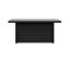 Tira Outdoor Fire Pit Table, Adjustable Flame, 58 Inch Black Wicker